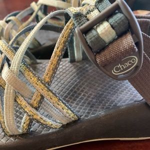 Chaco sandals. Multi colors of green.